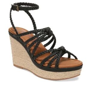 Zodiac Black Wedge Sandals